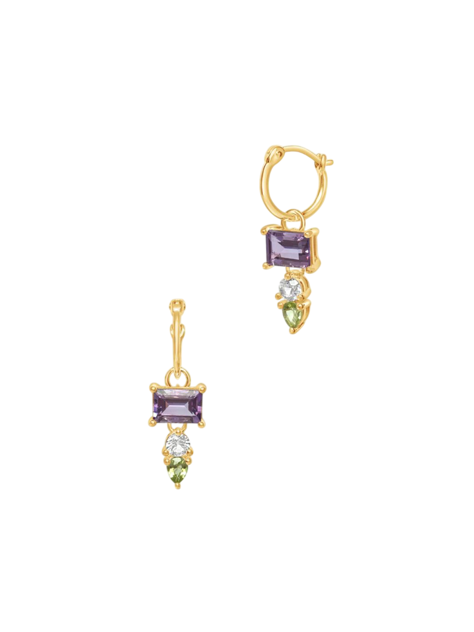 Suffragette drop earrings